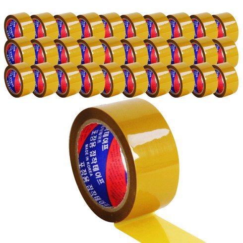 코랙코리아 러버 OPP 테이프 황색 48mm x 40m, 50개