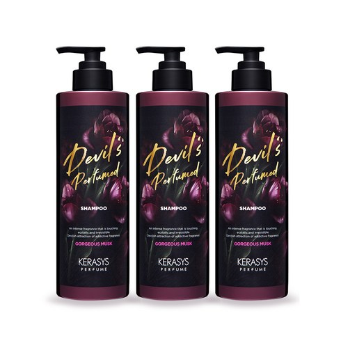 케라시스 데빌스퍼퓸 샴푸 고저스머스크, 500ml, 3개