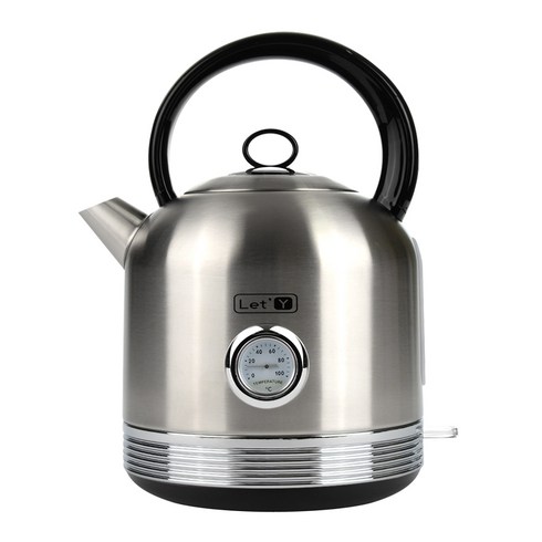 2023년 가성비 최고 전기포트2.5l - 레티 레트로 무선전기주전자 2.5L, K026FT(실버)