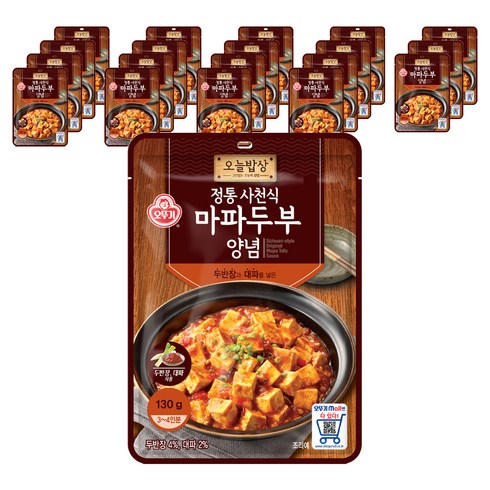 마파두부소스 - 오뚜기 정통 사천식 마파두부 양념, 20개, 130g