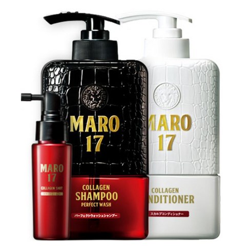 네이처랩 마로17 토탈케어 퍼펙트워시 샴푸 350ml + 콜라겐 컨디셔너 350ml + 에센스 50ml, 1세트