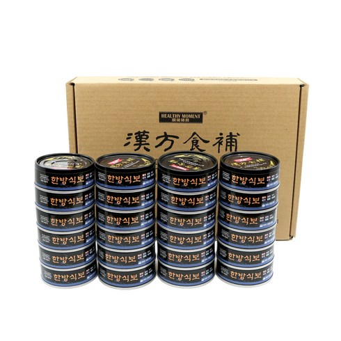 한방식보 피부 모발 관리 강아지 통조림캔 80g, 한방, 24개