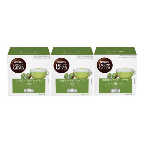 돌체구스토 그린티 라테 티 캡슐 10g x 24p + 크리머 캡슐 10g x 24p 세트, 48g, 1세트