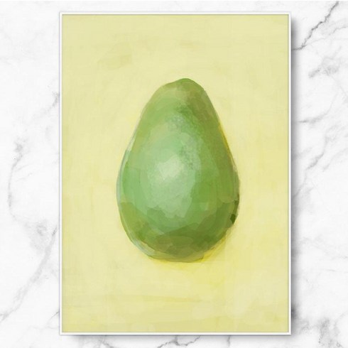 RYMD avocado other side 메탈 액자, 화이트