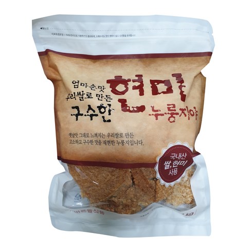 엄마손맛 우리쌀로 만든 구수한 현미누룽지야, 1kg, 1개