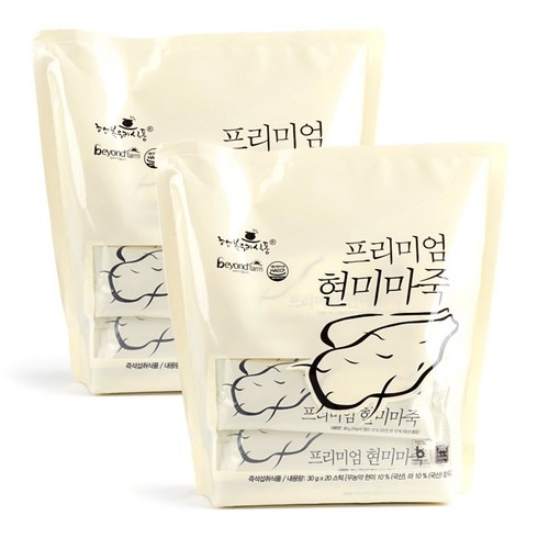 마죽 - 행복우리식품 프리미엄 현미 마죽 선식가루 스틱형, 600g, 2개