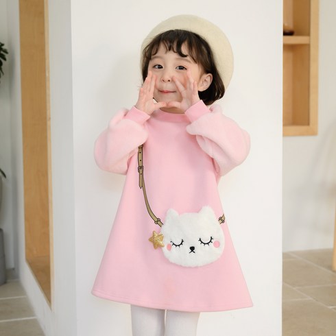 라라아망 여아용 밍크야옹 원피스