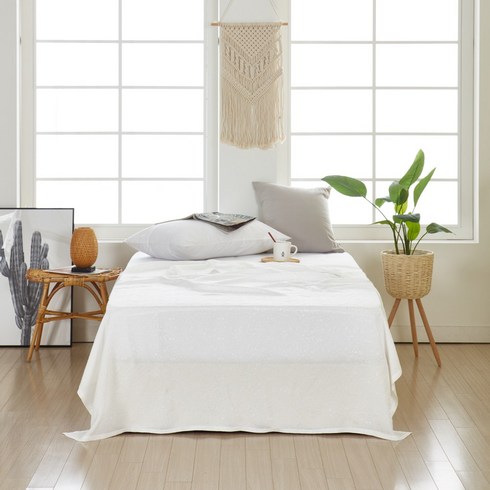 2023년 가성비 최고 자카드인견 - 풍기인견 자카드 홑이불, 화이트