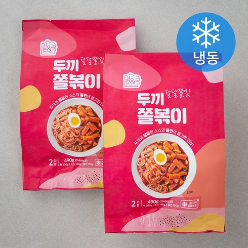 밀&쿡 두끼 쫄볶이 (냉동), 490g, 2개