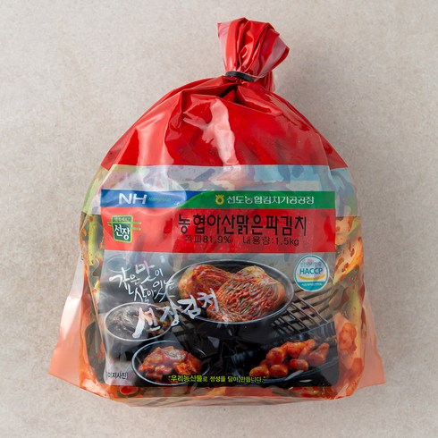 농협 선장 아산맑은파김치, 1.5kg, 1개
