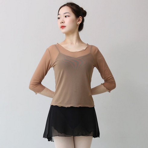 발롱 성인용 7부 망사 발레 티셔츠 SW09