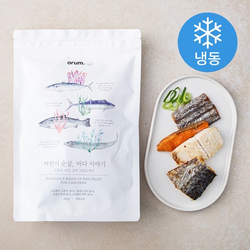 루솔생선 - 오름 어린이 순살 바다이야기 모듬 (냉동), 400g, 1개