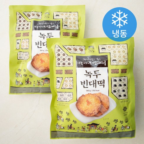 파전밀키트 - 박가네빈대떡 녹두빈대떡 (냉동), 360g, 2개