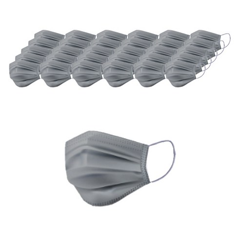 고래마스크 일회용 덴탈마스크 성인용, 그레이, 50매, 1개