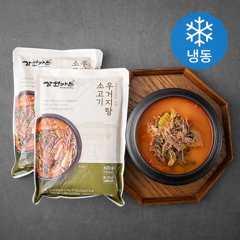 삼원가든 얼큰육개장 350gX10팩 - 삼원가든 소고기 우거지탕 (냉동), 600g, 2팩