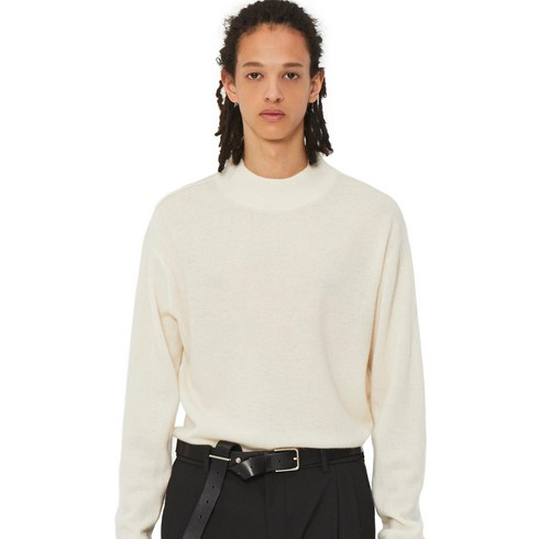 2023년 가성비 최고 모크넥 니트 - 일꼬르소 남성용 에센셜 세미스텐다드핏 캐시미어 모크넥 니트