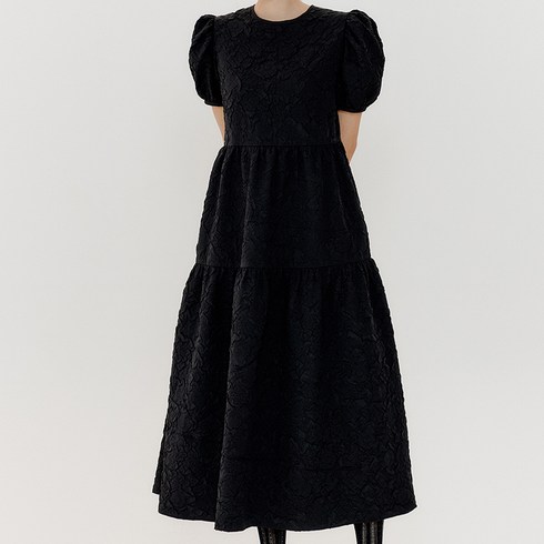 오앨 ROSE PATTERN MAXI DRESS