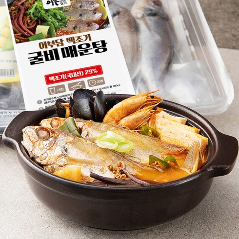 한탄강청년어부밀키트 - 어부담 백조기 굴비매운탕 밀키트, 1kg, 1개