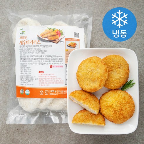 풀무원 풀스키친 코코넛 새우버거까스 (냉동), 1개, 600g