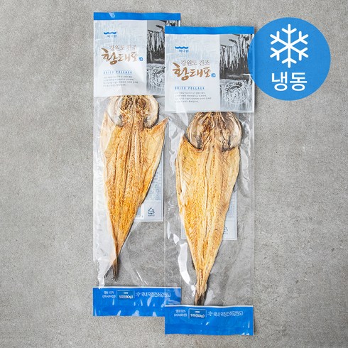 바다원 황태포 (냉동), 60g, 2개