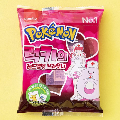 삼립 럭키의 레드벨벳 브라우니, 1개, 52g