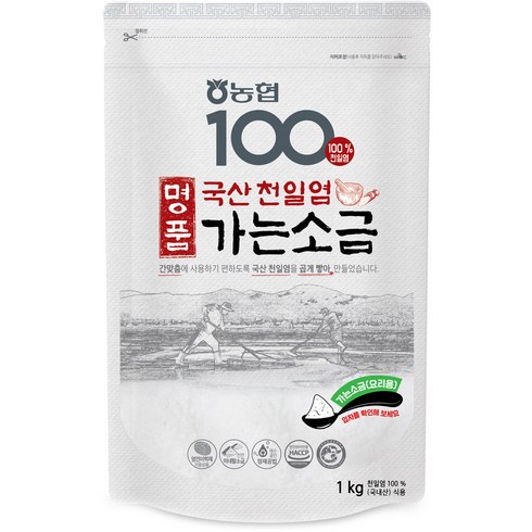 농협 명품천일염 가는소금, 1kg, 1개