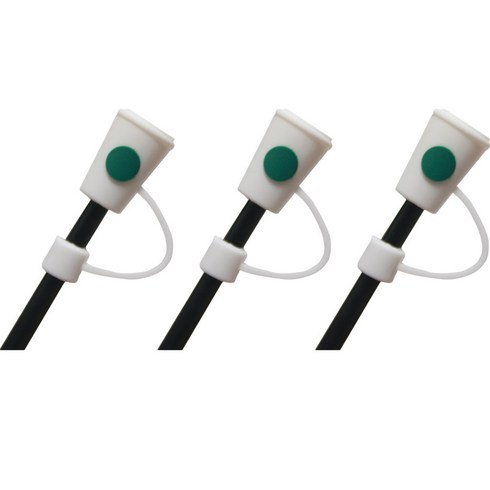 오달라 모아컵 디자인 실리콘 캐릭터 빨대 뚜껑 마개 캡 스토퍼, 3개, 로고컵