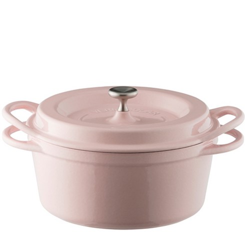 버미큘라 인덕션 스탠다드 컬러 오븐팟 주물냄비 1.75L, 직경 180mm x 지름 240mm x 높이 120mm x 깊이 80mm, Pearl Pink