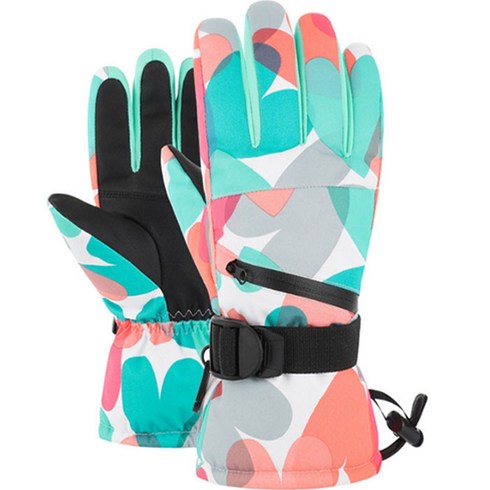 2023년 가성비 최고 알파인보드장갑 - 소이켓 패턴 알파인 스키보드 장갑 양손착용, NO 07