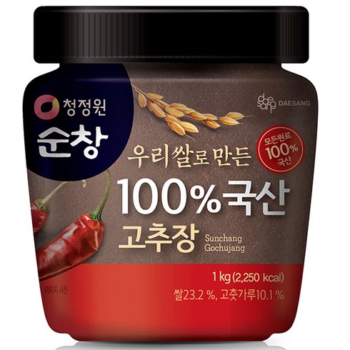 2023년 가성비 최고 순창국산고추장 - 대상 청정원 순창 우리쌀 고추장, 1kg, 1개