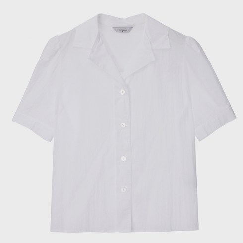 마인드브릿지 퍼프소매 오픈카라 블라우스 MWBL3202