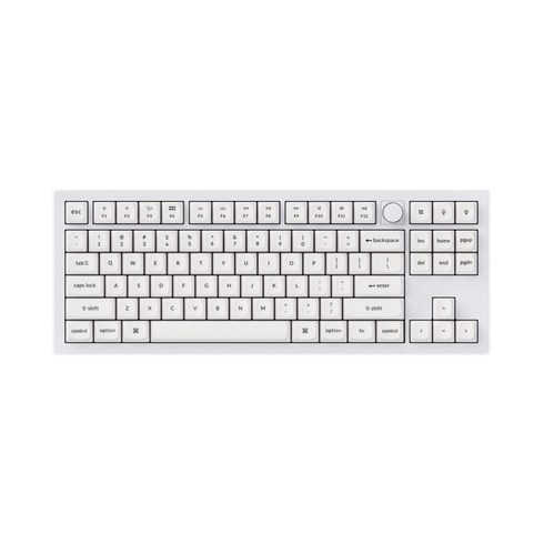 키크론 Frame RGB 핫스왑 커스텀 키보드 적축 Q3 Knob P1, White, Q3-P1, 텐키리스