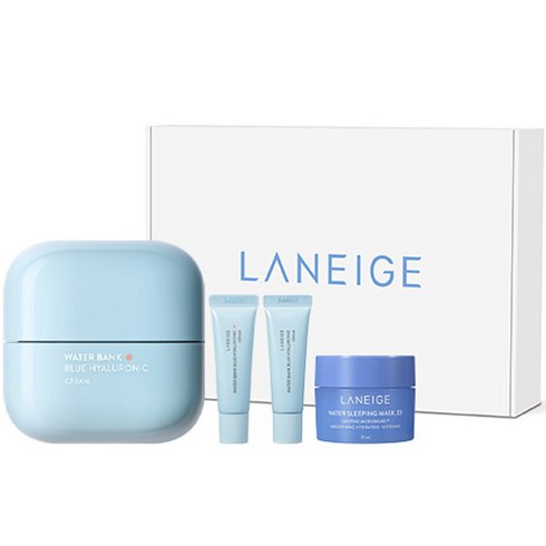 라네즈 워터뱅크 블루 히알루로닉 크림 50ml + 건성용 크림 중 50ml + 건성용 크림 중 10ml + 세럼 10ml 세트, 1세트
