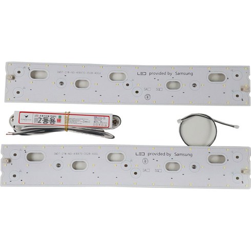 2023년 가성비 최고 led전등교체 - LED 방등 주방 거실 리폼 SA 6500K 2등 교체 세트 418 x 70 mm 36W 50W, 1세트