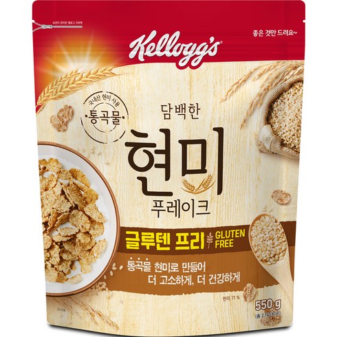 켈로그 현미 푸레이크 시리얼, 550g, 1개