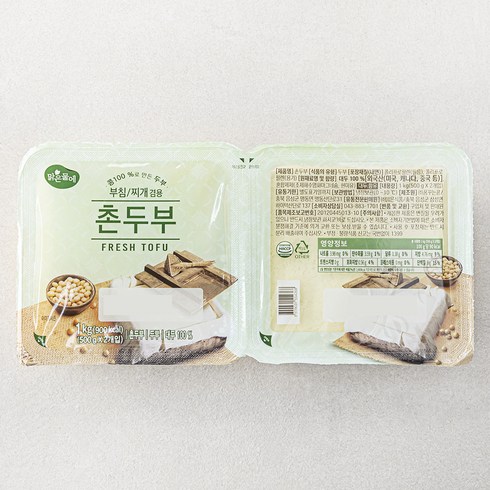 맑은물에 촌두부, 500g, 2개