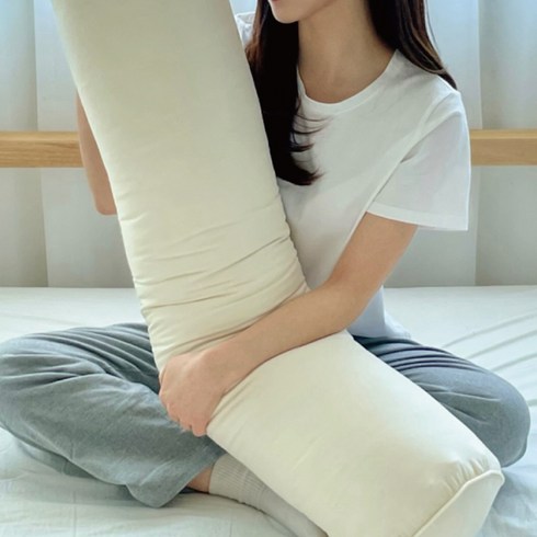 집앤콕 모달 바디필로우 솜포함, 모달 베이지