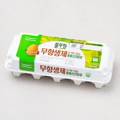 계란 10구 - 풀무원 무항생제 1등급 대란 520g, 10구, 1개