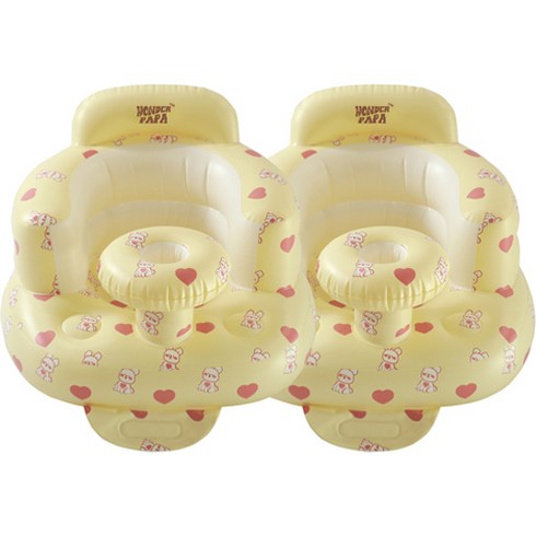 원더파파 안전한 도넛튜브 디자인 아기 소프트 의자 2p, 바닐라비숑