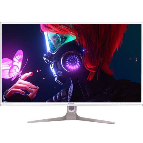 큐닉스 80.1cm FHD 후면LED 게이밍 무결점 모니터 화이트, QX324GW REAL 240 HDR