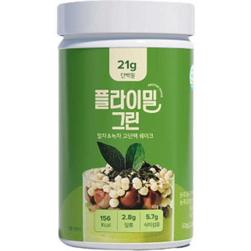 플라이밀 단백질 쉐이크 대용량 그린 녹차맛, 630g, 1개