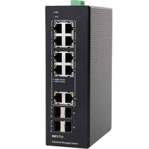 넥스트 산업용 L2 10포트 2.5G 링 스위칭허브, 3122MDTL2-25G