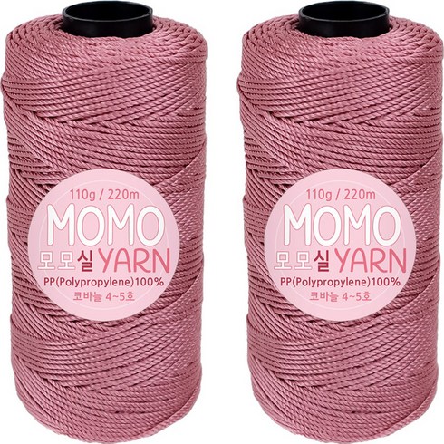 털실나라 모모얀 뜨개실, 59 말린로즈, 2개