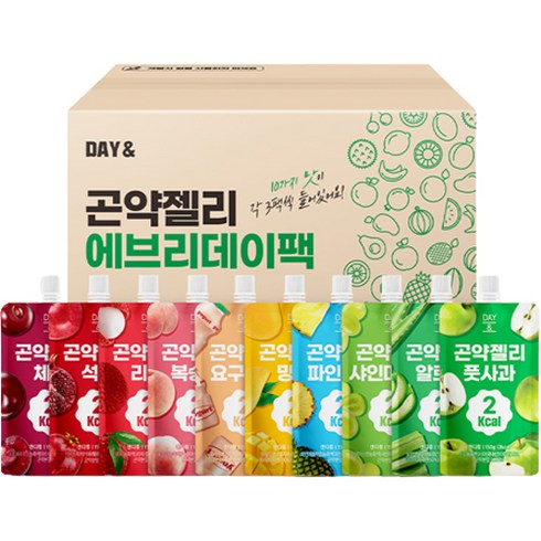 데이앤 에브리데이팩 곤약젤리 150g x 10종 x 3p 세트, 30개입