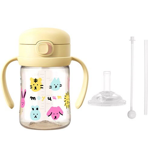 모윰 PPSU 올인원 원터치 빨대컵 170ml, 허니, 1개