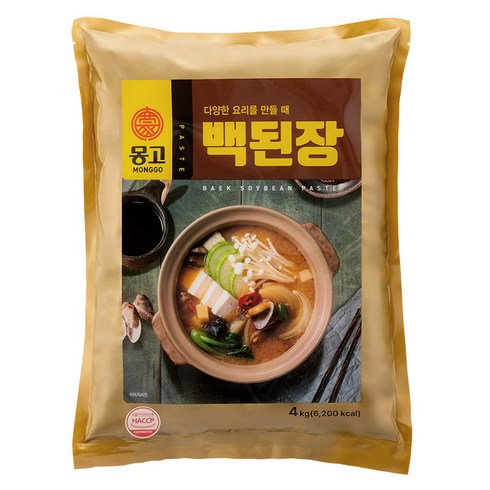 몽고된장 - 몽고식품 백된장, 4kg, 1개