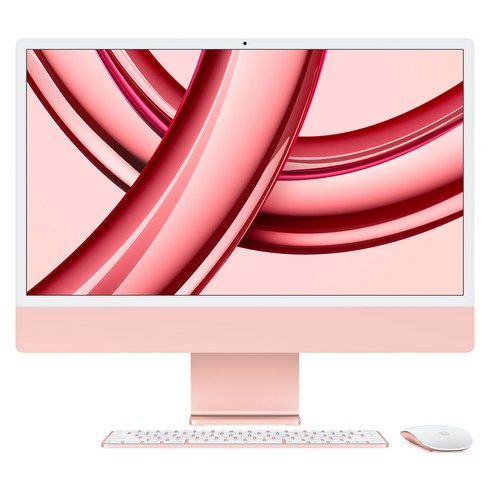 아이맥중고 - Apple 2023 아이맥 24 M3, 핑크, 10코어, 256GB, M3 8코어, 16GB