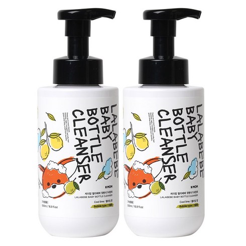 케이맘 랄라베베 젖병식기세정제 거품형 쿨라임향, 500ml, 2개