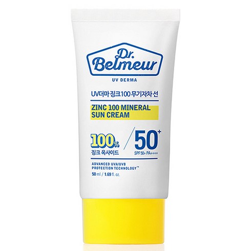 무기자차 - 더페이스샵 닥터벨머 UV더마 징크100 무기자차 선크림 SPF50+ PA++++, 50ml, 1개