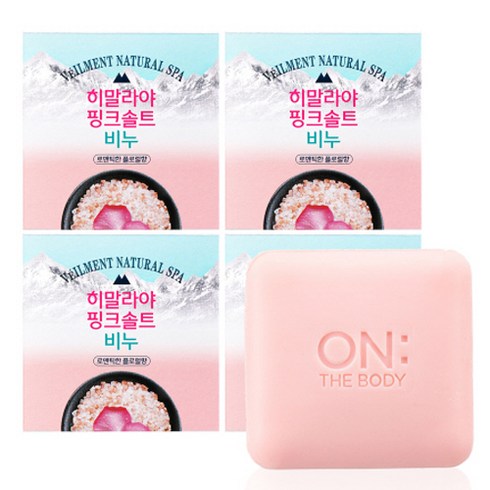 벨먼 히말라야 핑크솔트 비누 로맨틱한 플로럴향, 90g, 4개